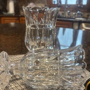 Elegant l24% lead crystal Clear Hurricane vases